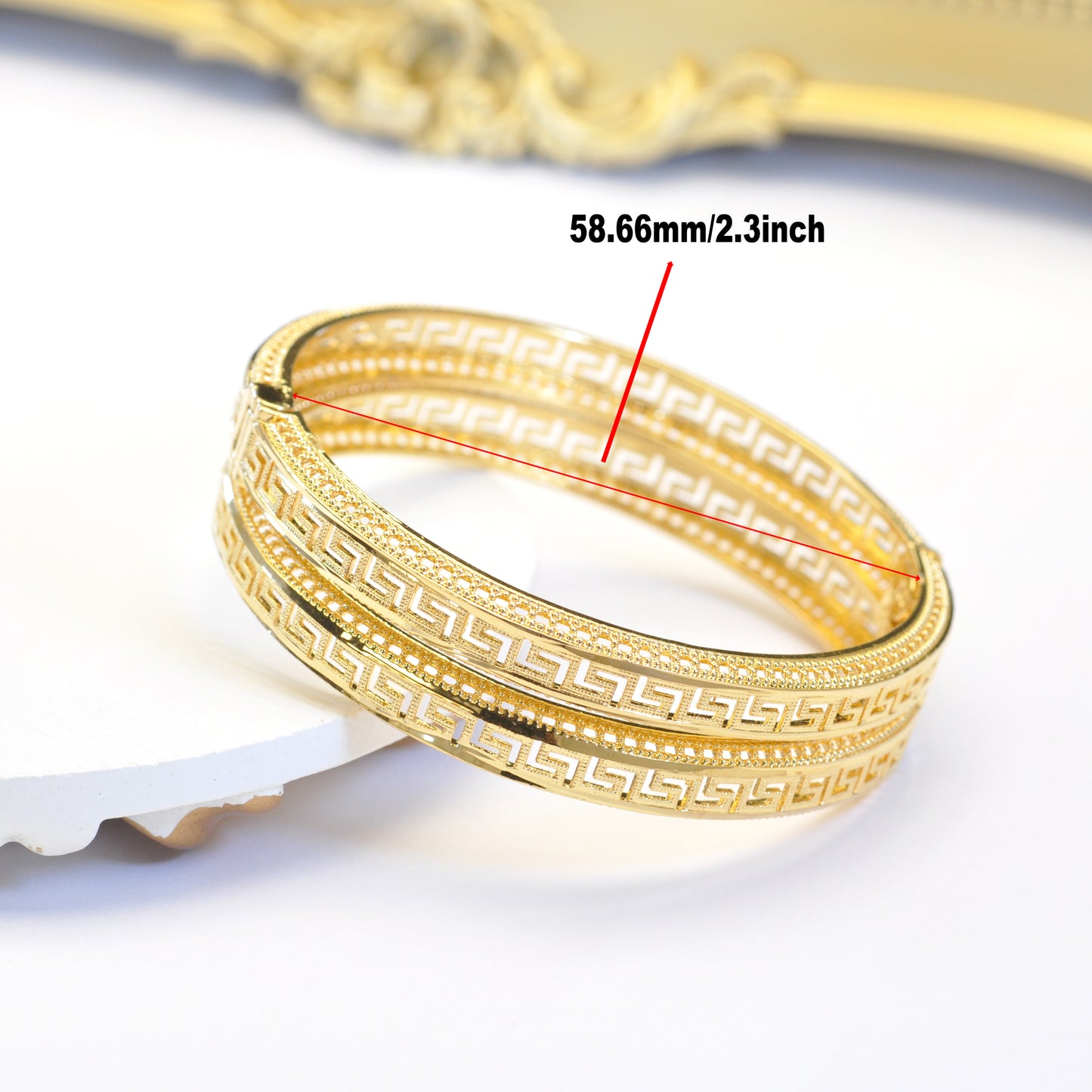 22K Gold-Plated Openable Bangle 22KBA002