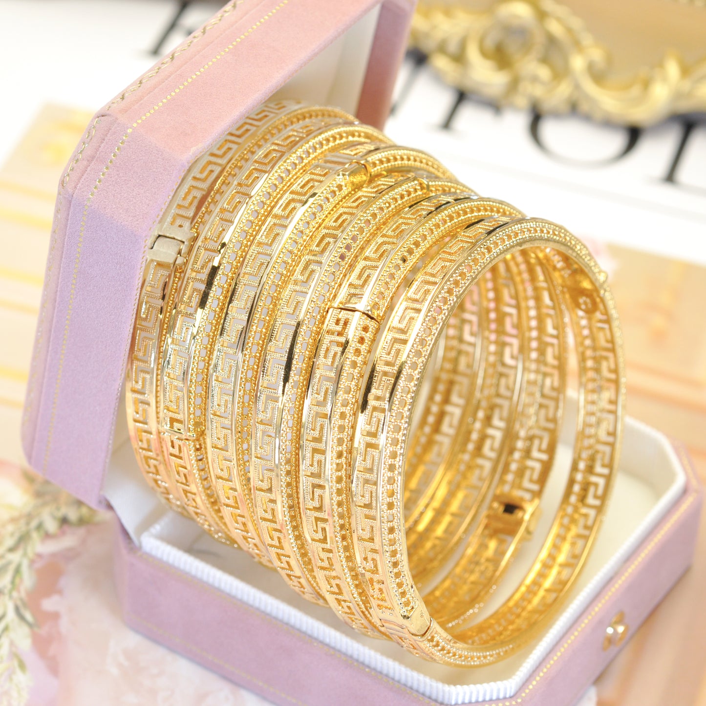 22K Gold-Plated Openable Bangle 22KBA002
